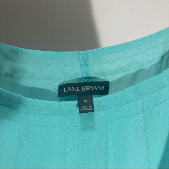 Lane Bryant Green A-Line Tank Top Resort Wear - Picture 2 of 4